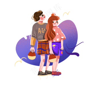 儿童节搞怪玩耍的小伙伴png免