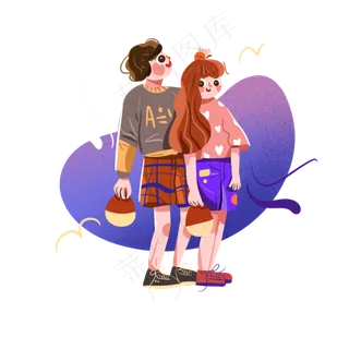 儿童节搞怪玩耍的小伙伴png免