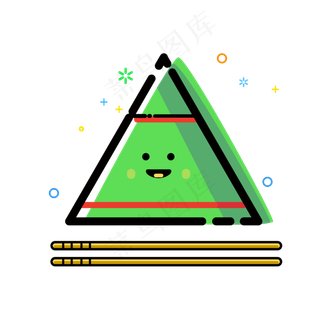 端午节MBE风格粽子免扣PNG