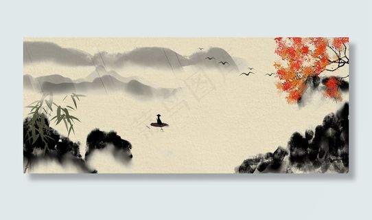 复古风黄色简约海报banner背景