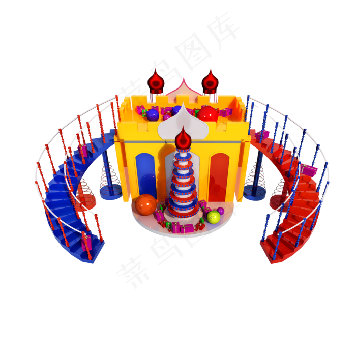 电商儿童节城堡png图