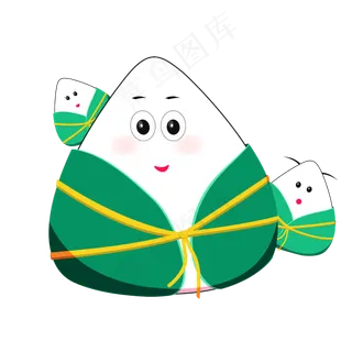 端午节卡通粽子团圆