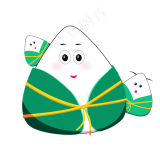 端午节卡通粽子团圆