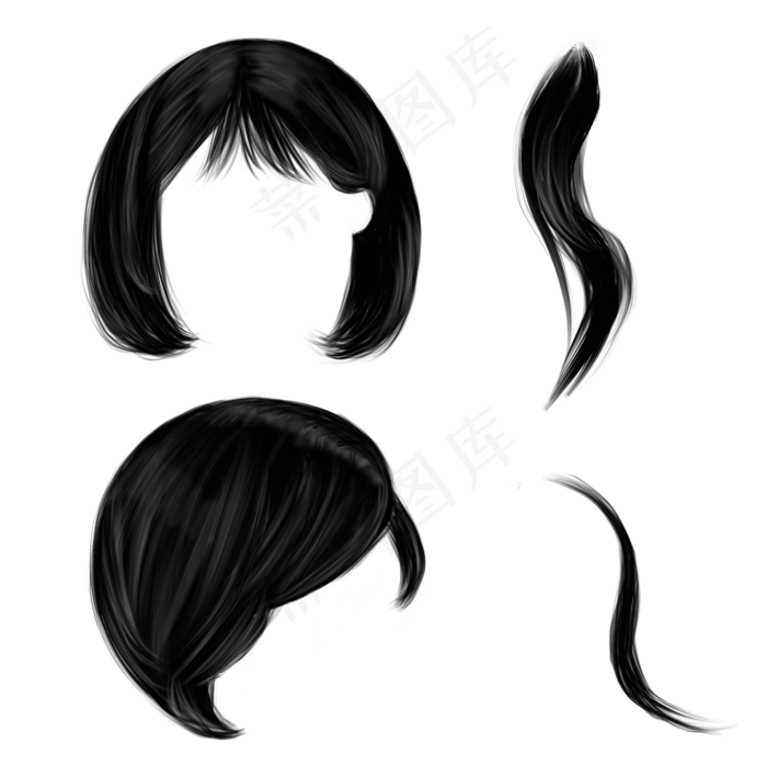 头发笔刷(2000X2000(DPI:72))psd模版下载