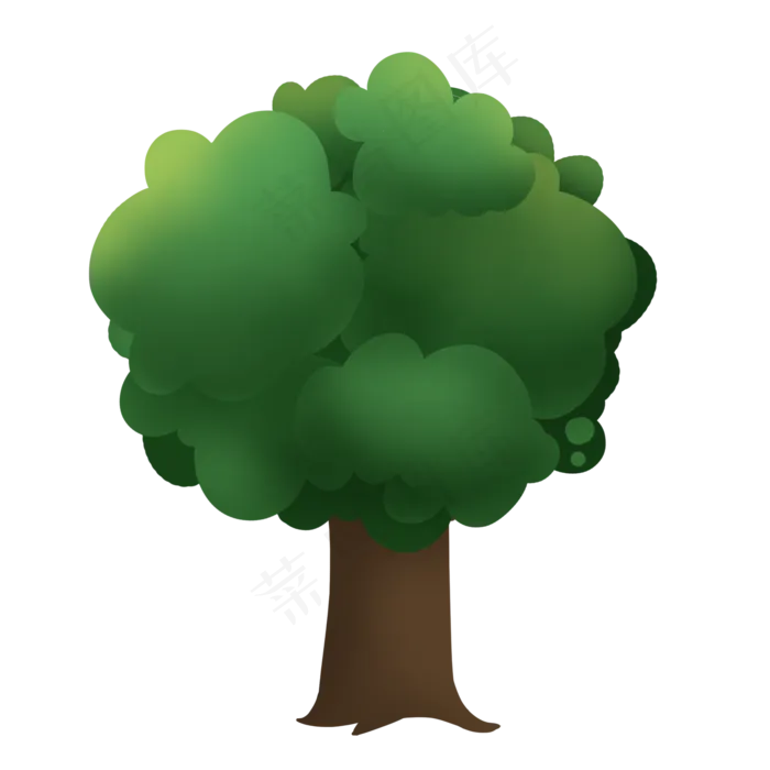 绿色植物大树元素(2000X2000(DPI:300))psd模版下载