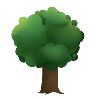 绿色植物大树元素