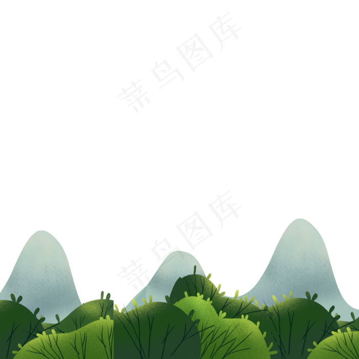 卡通绿色山峰下载(2000X2000(DPI:300))psd模版下载