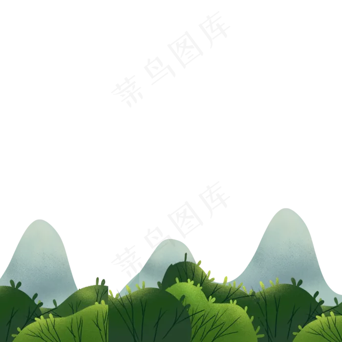 卡通绿色山峰下载(2000X2000(DPI:300))psd模版下载