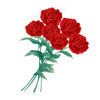 红色玫瑰花束