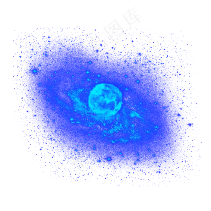 炫酷创意蓝色浪漫星空,免抠元素(2000*2000px 300 dpi )psd模版下载