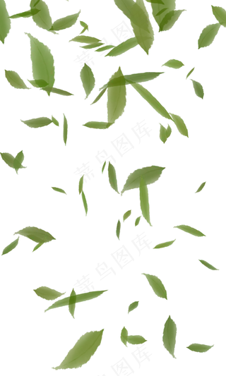 茶叶飘落,免抠元素