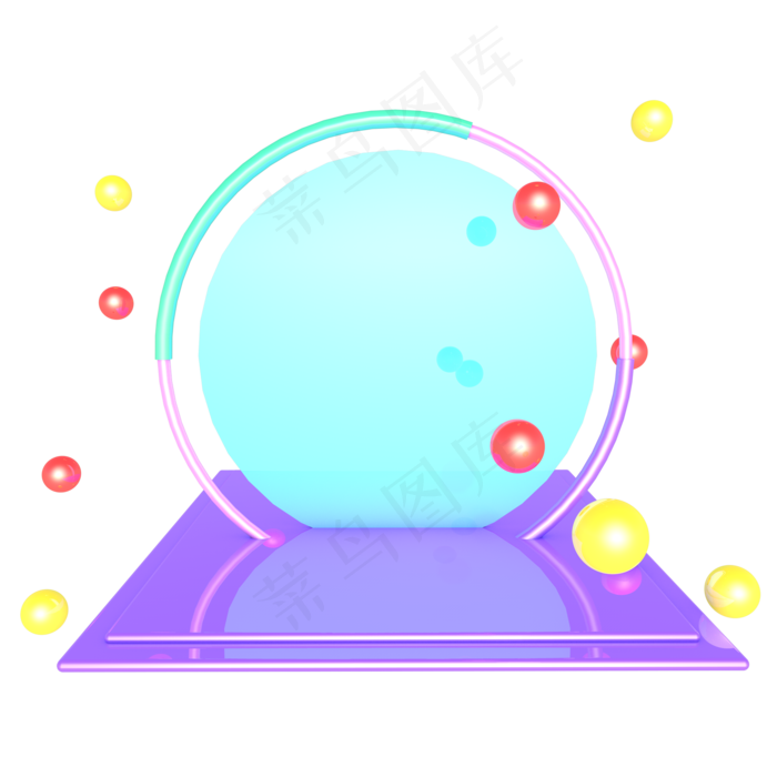 紫色618促销展台