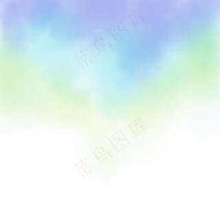 蓝绿渐变的水彩底纹
