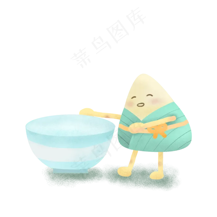 端午节卡通创意粽子(3000X3000(DPI:300))psd模版下载