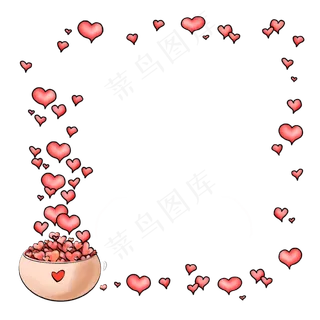 512母亲节爱心卡通边框