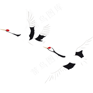 中国风仙鹤PNG素材,免抠元素
