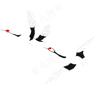 中国风仙鹤PNG素材,免抠元素