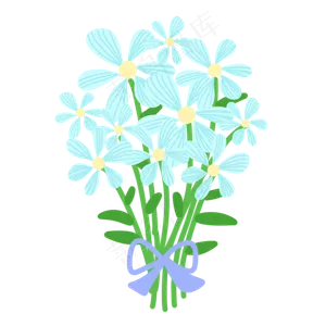 淡蓝色花束