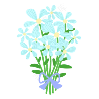 淡蓝色花束