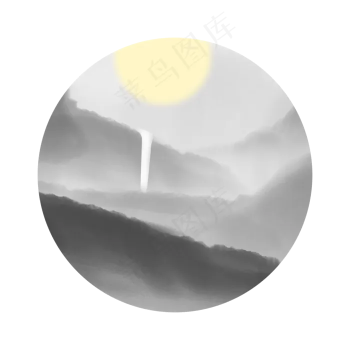 简约古风水墨山水意境禅意装饰画