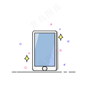 双十二MBE风格手机,免抠元素