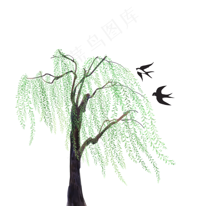 清明节柳树春燕免扣装饰