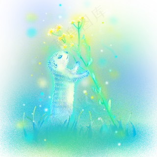 梦幻鼠花叶子,免抠元素 梦幻鼠花叶子,免抠元素