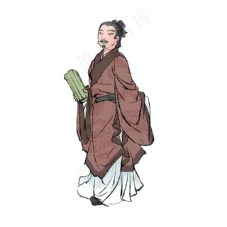 国学经学家郑玄古风人物,免抠元素