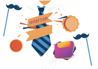 彩色父亲节促销优惠
