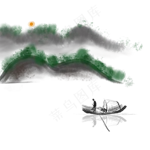 中国风水墨写意风景