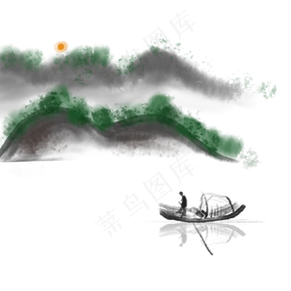 中国风水墨写意风景