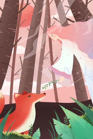 春天春分森林自然治愈清新温暖梦幻