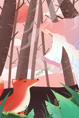 春天春分森林自然治愈清新温暖梦幻