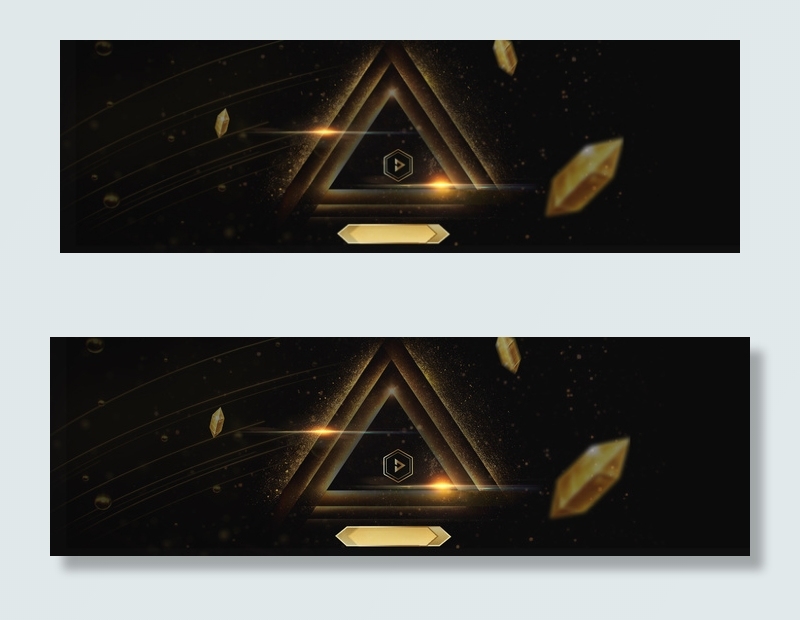 黑色金色三角企业文化banner