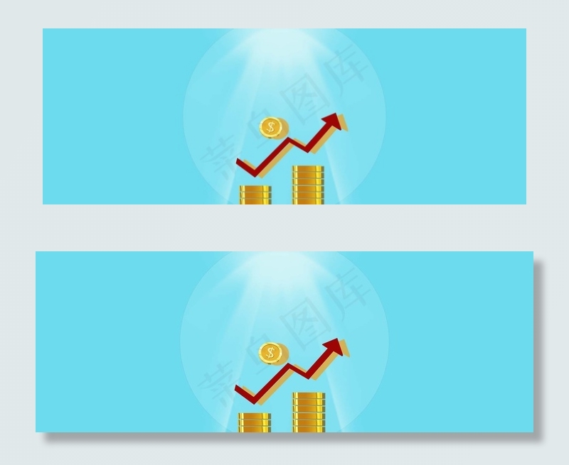 理财金币蓝色电商金融商务banner