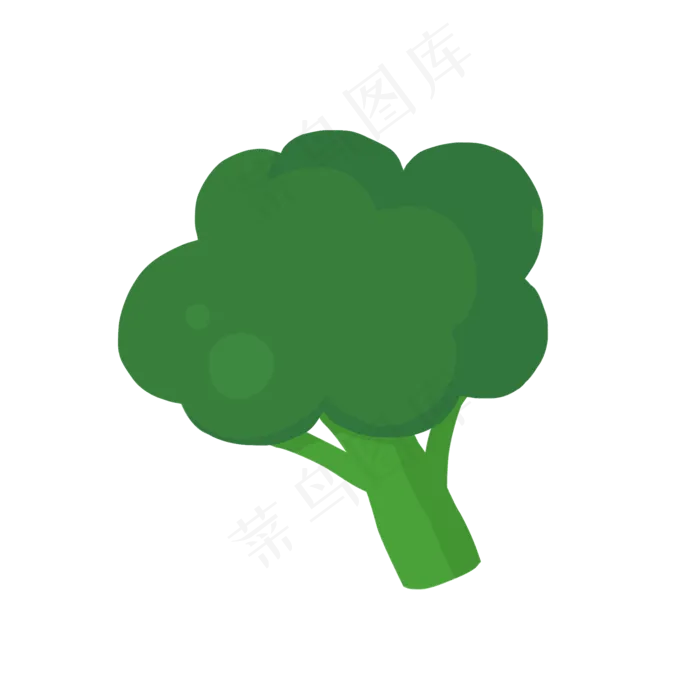 手绘卡通绿色西蓝花蔬菜手绘(2000X2000(DPI:300))psd模版下载