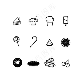 图标黑白下午茶图标