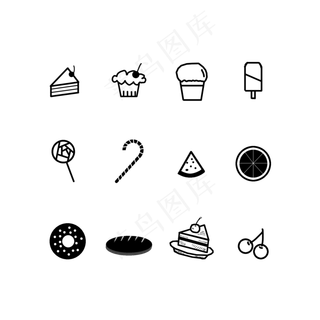 图标黑白下午茶图标