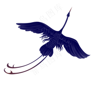 卡通手绘仙鹤动物设计,免抠元素