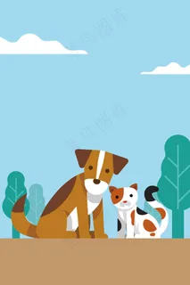 动物之公园里的小狗与小猫 动物之公园里的小狗与小猫