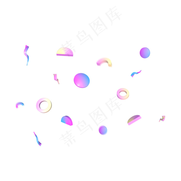 电商首页海报装修漂浮装饰几何图