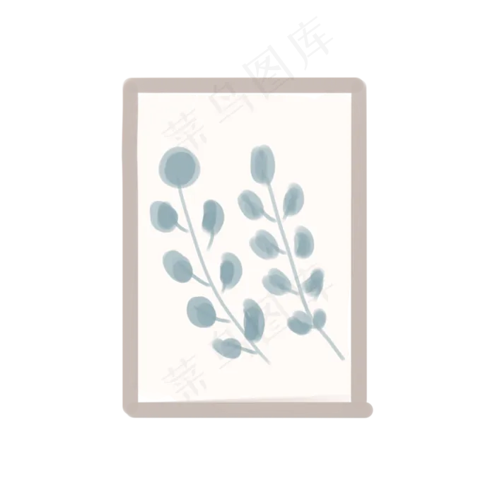 植物叶子图画(2000X2000(DPI:300))psd模版下载