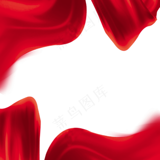 红色七一八一建党节红色丝绸边框