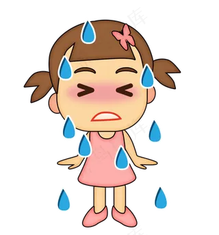 流汗的人物png素材