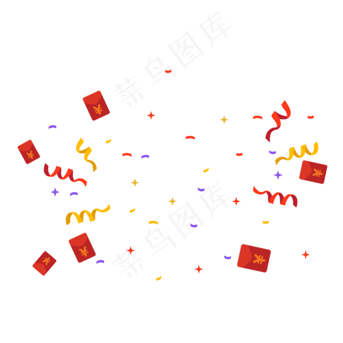 双十一漂浮钱币彩带,免抠元素(2001*2001px 300 dpi )ai矢量模版下载