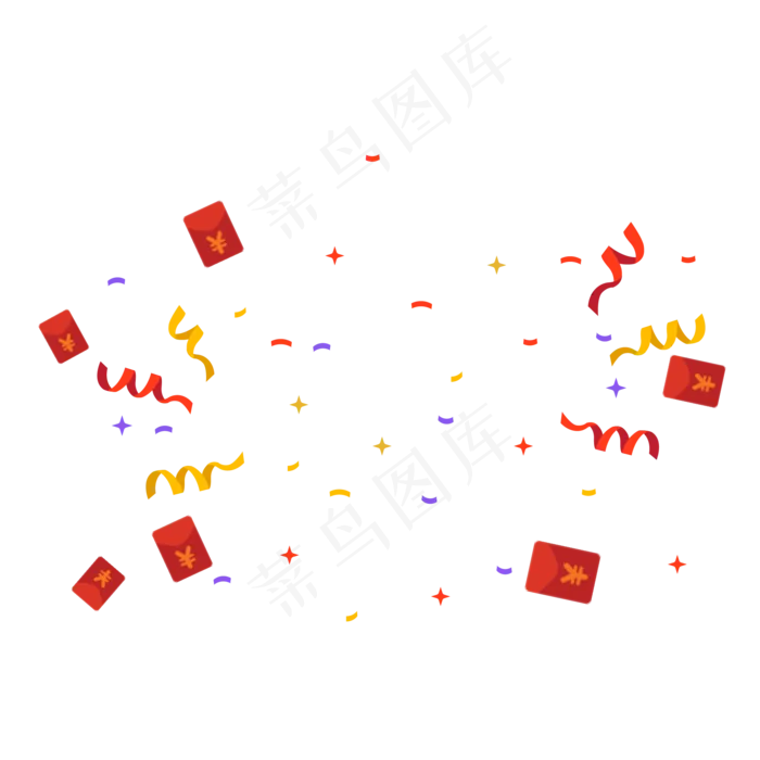 双十一漂浮钱币彩带,免抠元素(2001*2001px 300 dpi )ai矢量模版下载