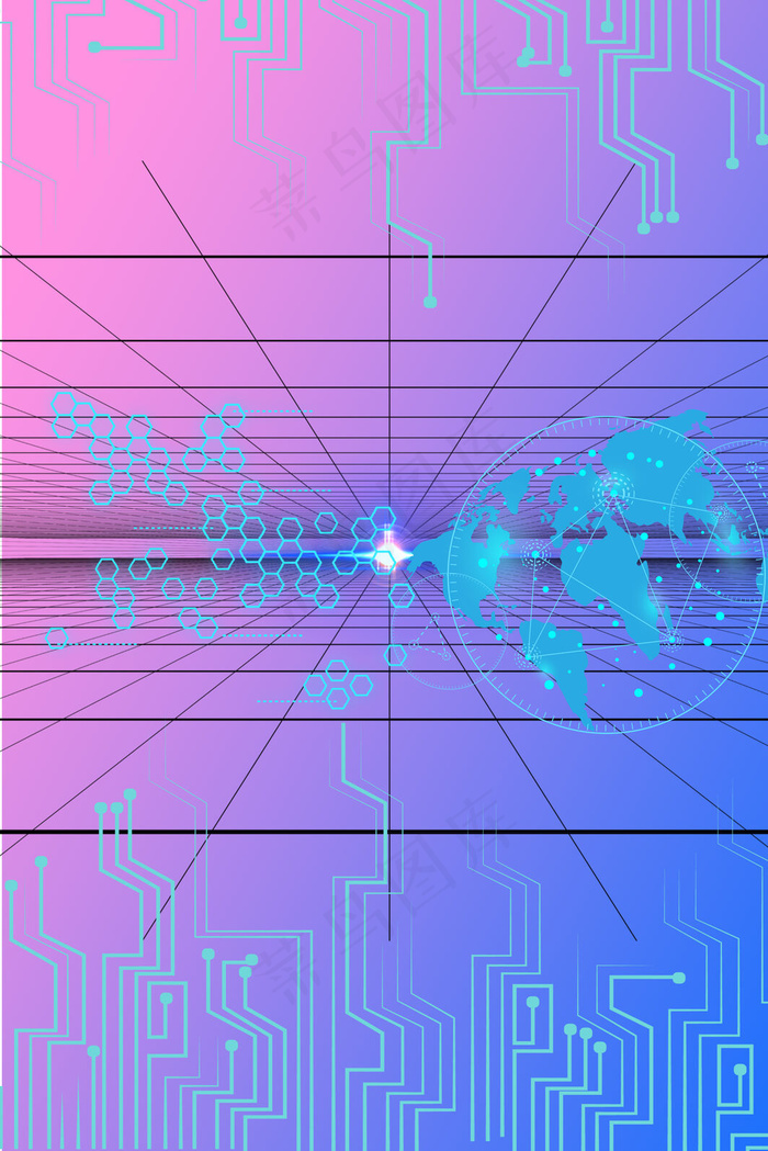 空间感渐变科技互联网背景图