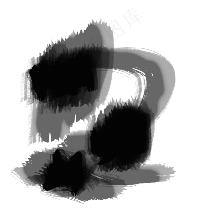 黑色墨迹(2000*2000px 300 dpi )