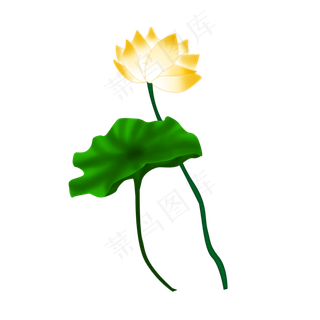 卡通粉色莲花免扣