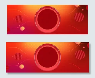 双11大促炫光几何促销banner